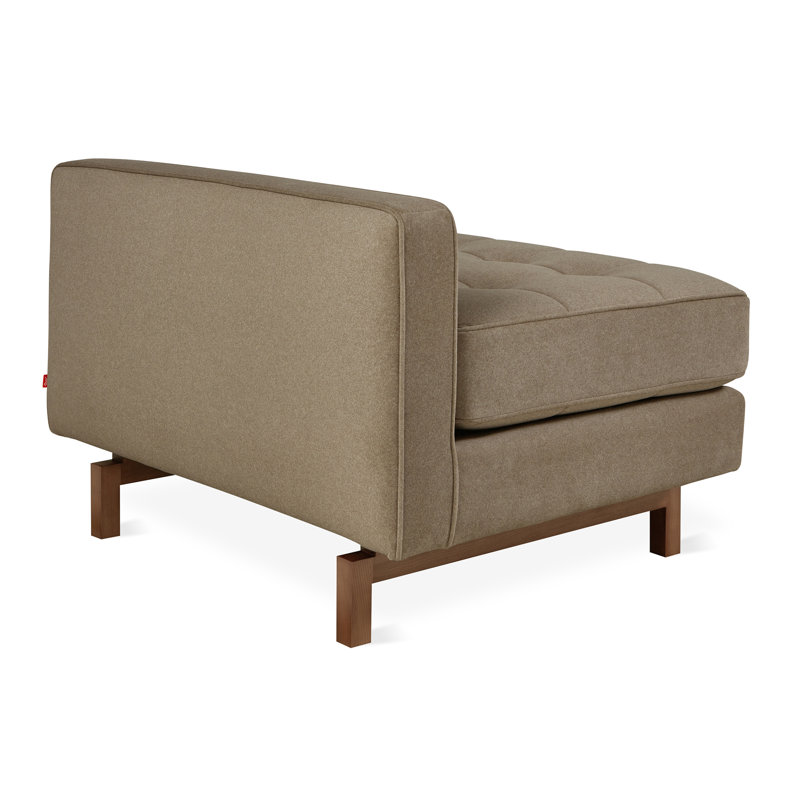 Jane 2 Lounge Chair, Merino Mocha, Classic Walnut