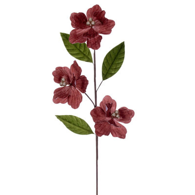 6" x 28" Velvet Trio Amaryllis Stem. It includes three pieces per bag.