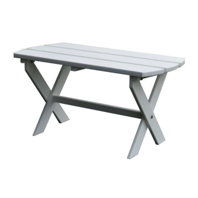 Keystone Amish Co. Poly Composite Folding Oval Outdoor Table, Bright-White