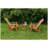 2-Piece All-Season Outdoor Lounge Chair Set in Teak, HIPS Patio Seating with Wood-Look Finish