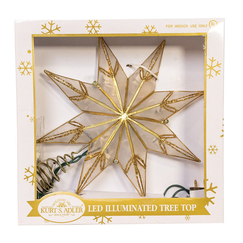Décoration pour sommet de sapin Kiz Adler 10L 8PT Capiz