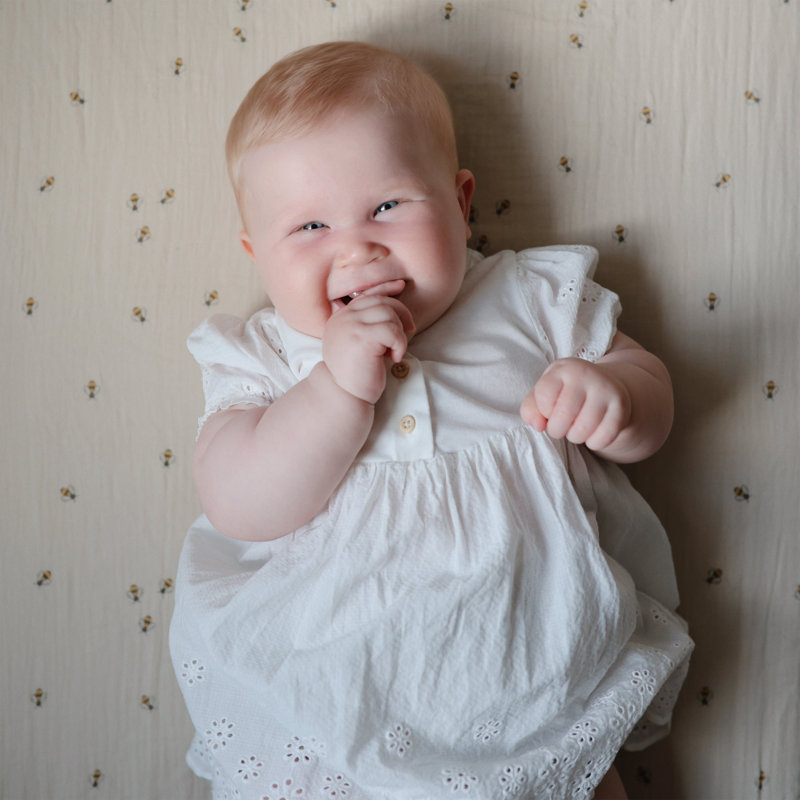 Extra Soft Muslin Crib Sheet, Bees