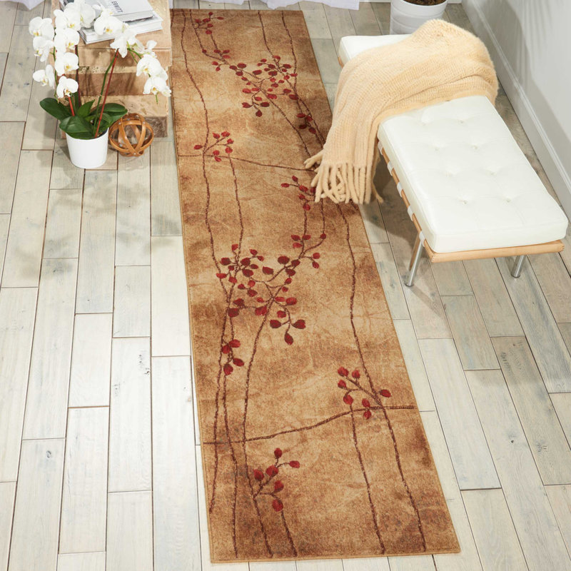 Handmade Latte Cotton and Synthetic Traditional Medium Rug