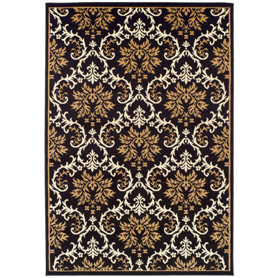 Tapis intérieur / extérieur noir Etna