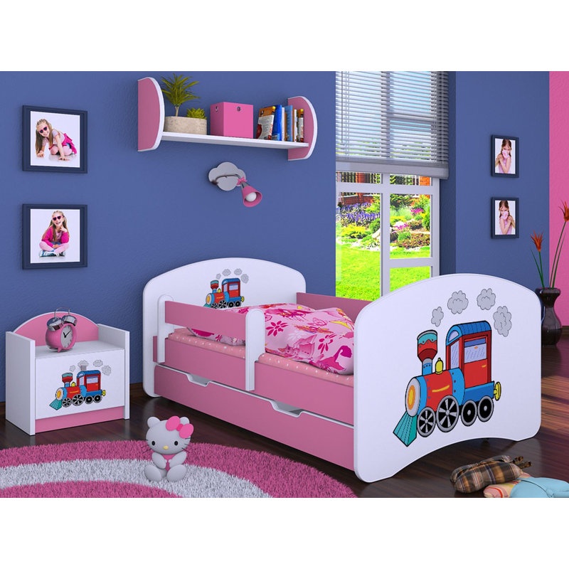 Manzanares Cabin Bed Themed Beds with Storage Included, Pink