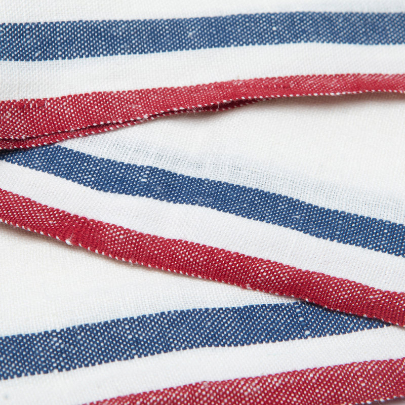 Normandy Square Napkins, White/Red/White/Blue
