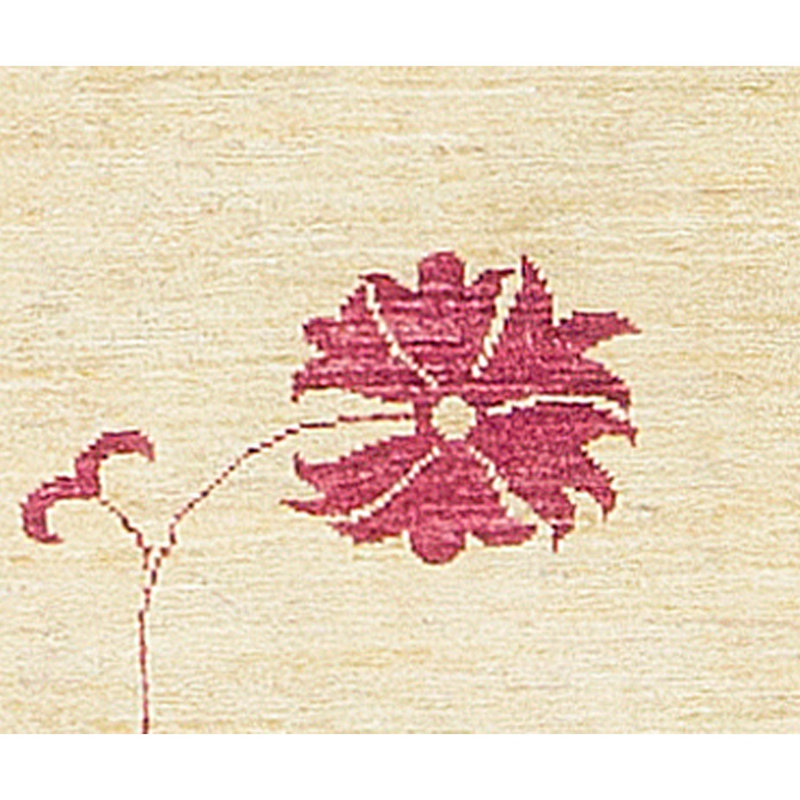 Hand-Knotted High-Quality Red and Ivory Area Rug
