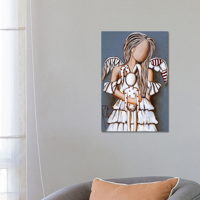 « Cosy » par rut art Creations-impression d’art graphique, H 26 po x l 18 po x 1,5 po, Toile tendue, Pas de tapis