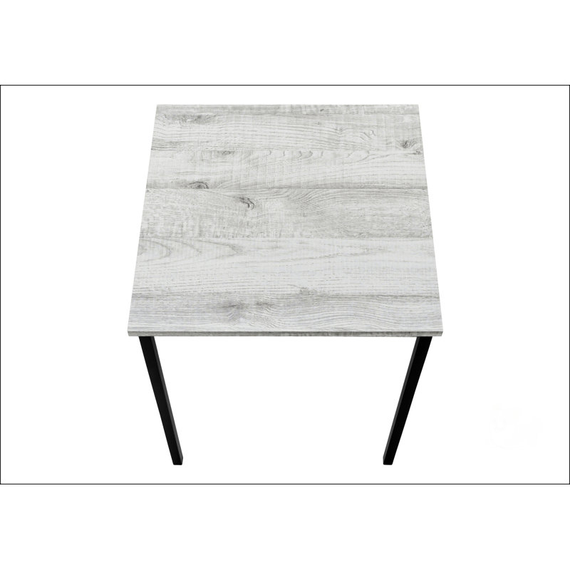 Table Set With Black Metal Frame, Gray