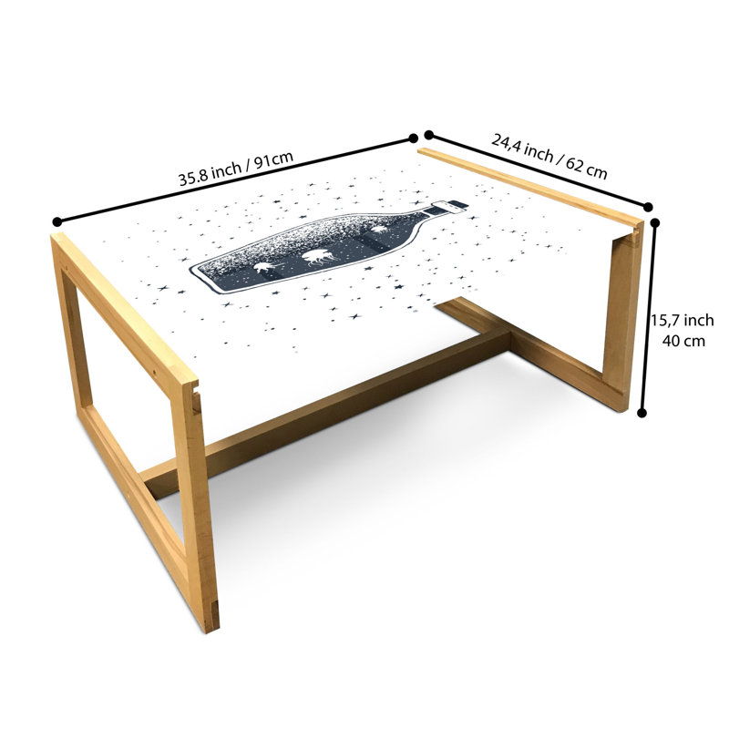 Jakerah 4 Legs Coffee Table, 90cm H x 62cm W x 40cm D