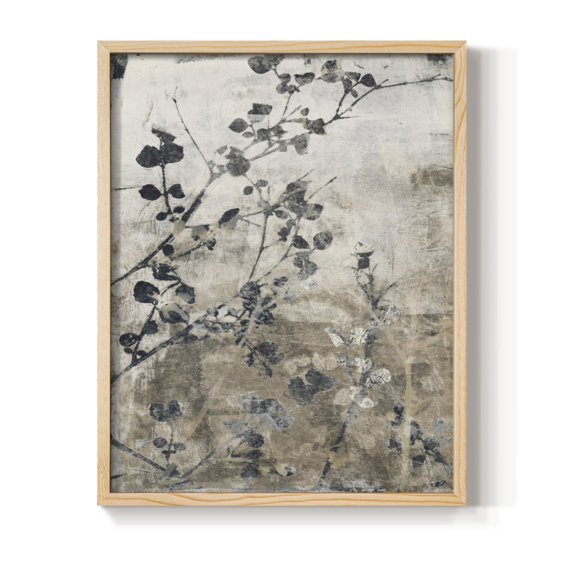 Reproduction encadrée sans cadre VII - bois massif, H 11 po x l 9 po, Gris, Naturel