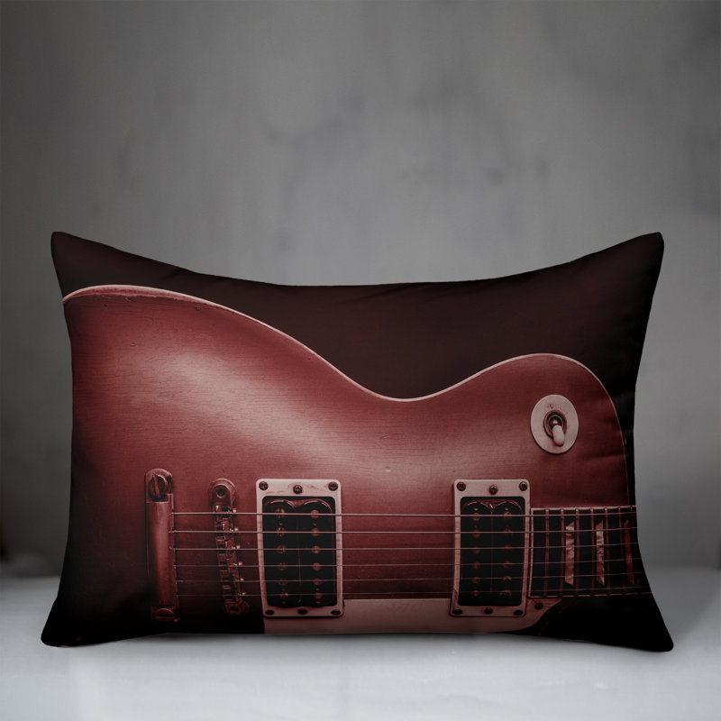 Outdoor Reversible Throw Pillow, Red