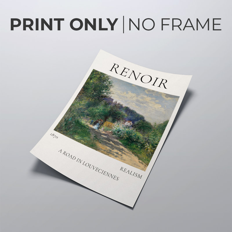 «A Road In Louveciennes», impression sur toile seulement - non encadrée, H 48 po x l 32 po