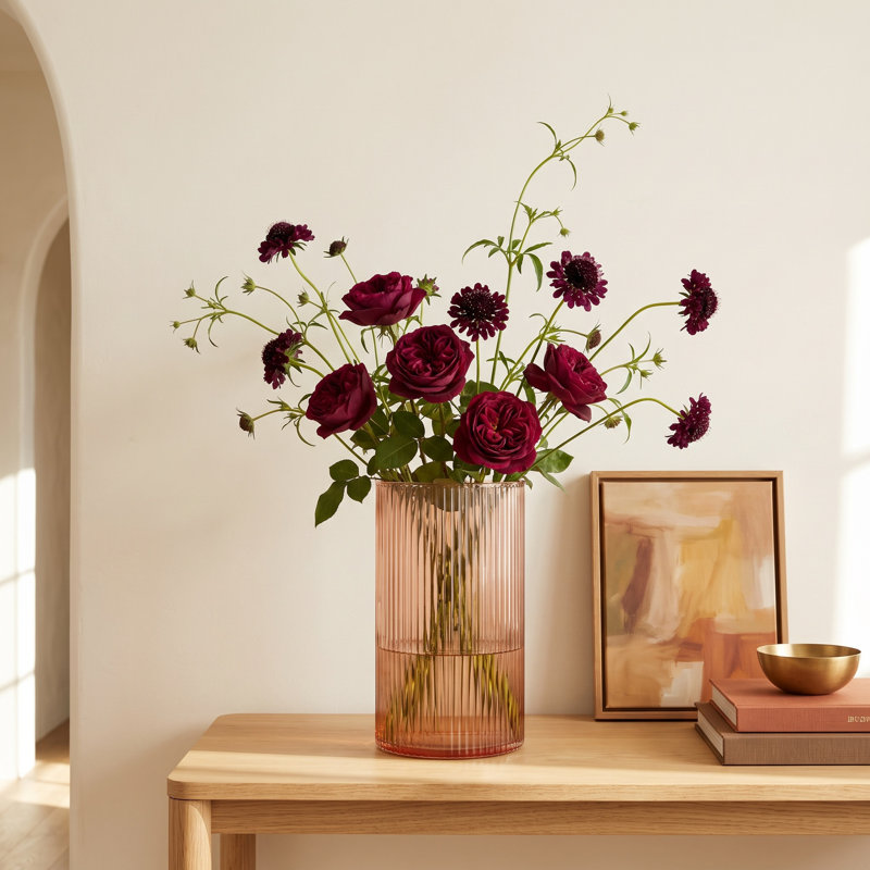 Brigida Glass Table Vase 1, 7.5" H x 4.75" W x 4.75" D