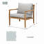 Fauteuil club en bois d'acacia massif Zaryna