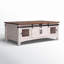 Table basse Dansby avec 2 portes coulissantes et 2 portes en filet sur chaque table d'appoint-31965826