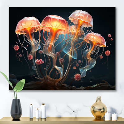 Janaisia Jellyfish Luminescent Beauty, impression géométrique sur toile