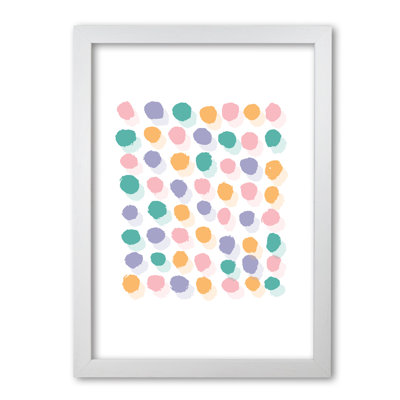 Pink Polka Dots Abstract - Print