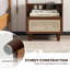 Alaster 43cm W Wicker / Rattan Bedside Table