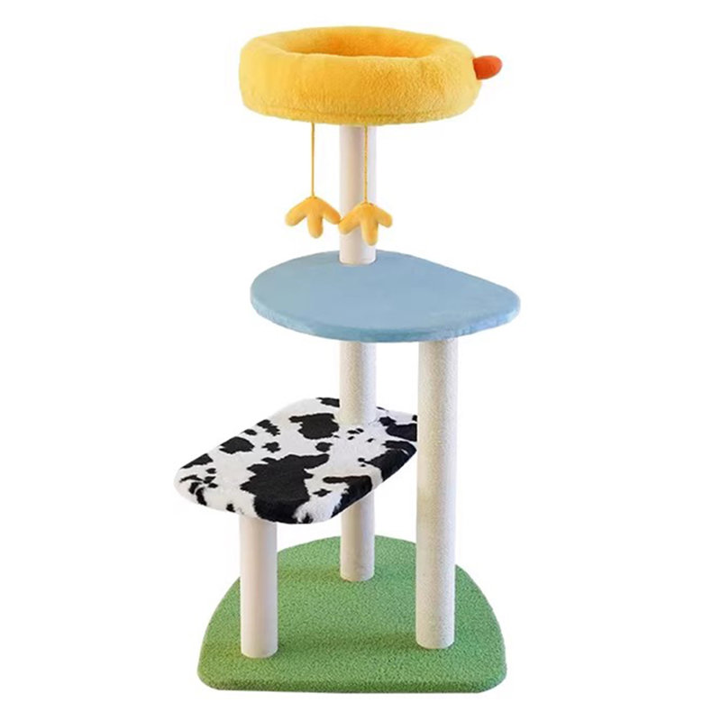 Structure d'escalade simple en velours de lin, H 41,3 po x l 23,6 po x P 20,9 po, Bleu