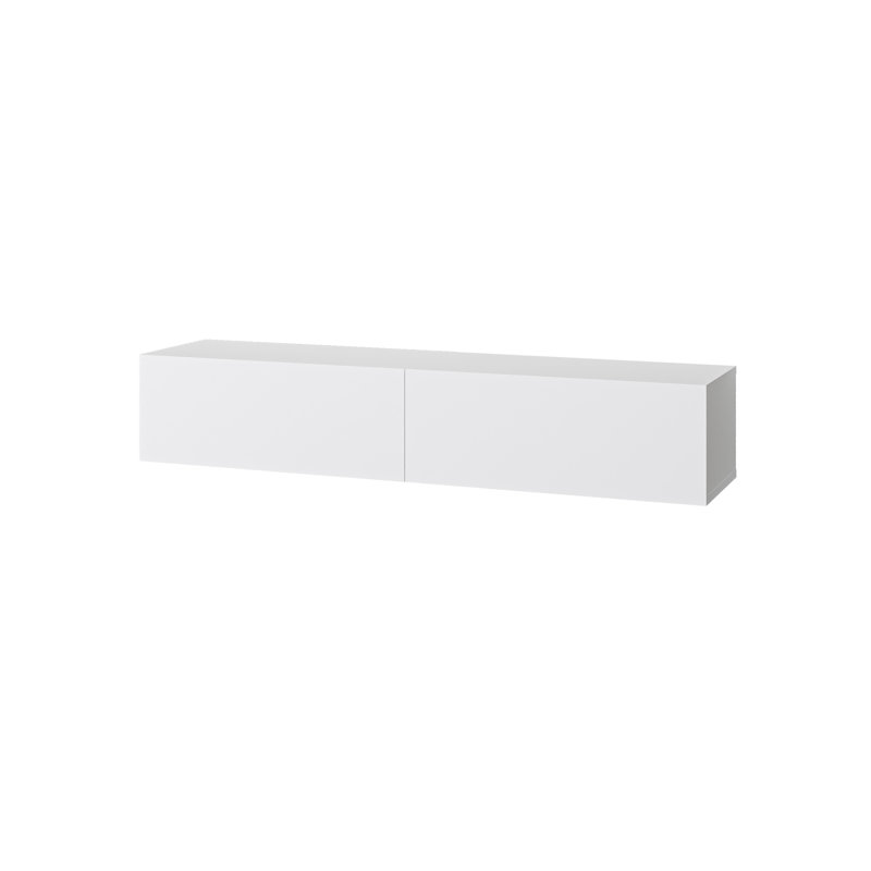 Bowning Wall-Mounted TV Stand for TVs Up to 42 Inches Stylish and Functional Entertainment Unit, White/White
