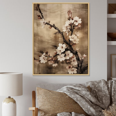 " Cherry Blossoms Brown Dark Solitude I "