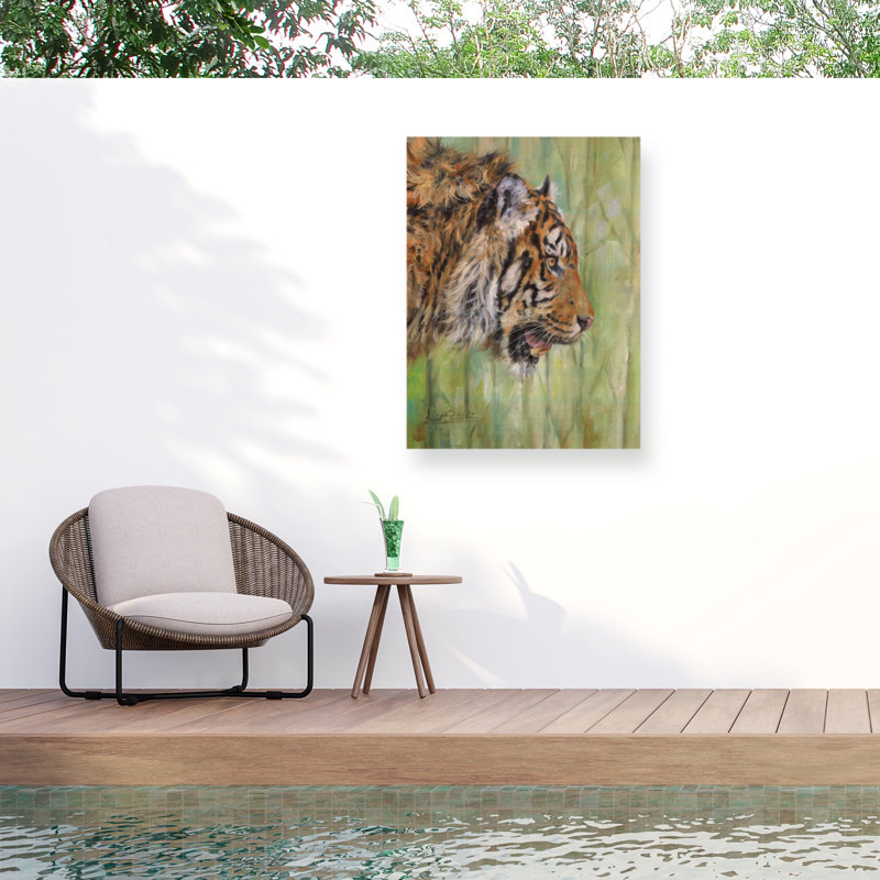 Toile d'extérieur David Stribble Amur Tiger Profile, H 14 po x l 19 po