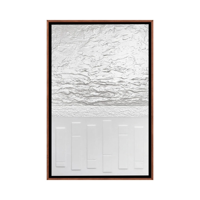 Blanc - Print on Canvas, 66.04 cm H x 45.72 cm W, Classic Brown Wood Framed