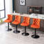 De 2 sièges pivotants en velours orange moderne, siège réglable de 25 à 33 pouces, base stable de 17,7 pouces pour la maison et l'îlot de cuisine - hauteur, base de 17,7 po de large, îlot de pub confortable à l'arrière,-132995304-132995315
