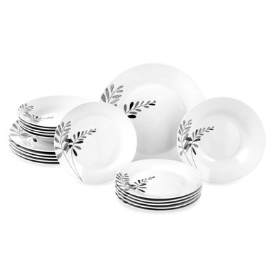 Bexley Porcelain China Dinnerware Set 18 Piece - Service for 6