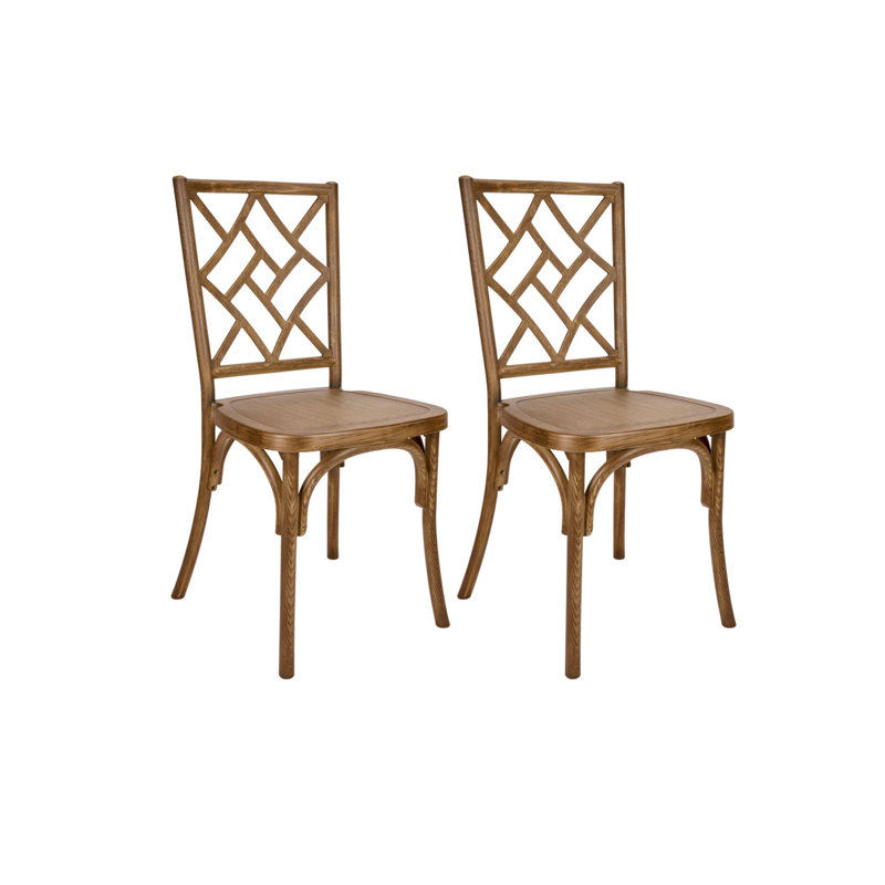 18 " H Side Chair Stacking, Chestnut