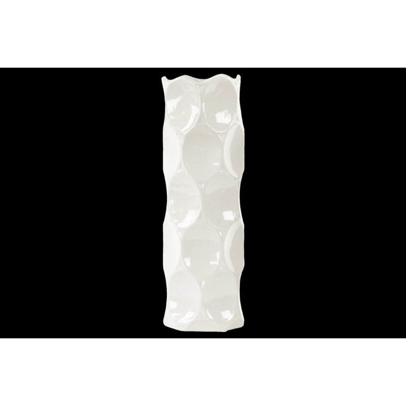 Grier Table Vase, 11" H x 4.5" W x 4.5" D, White