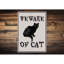 Panneau «Beware Of Cat» en aluminium-348109954