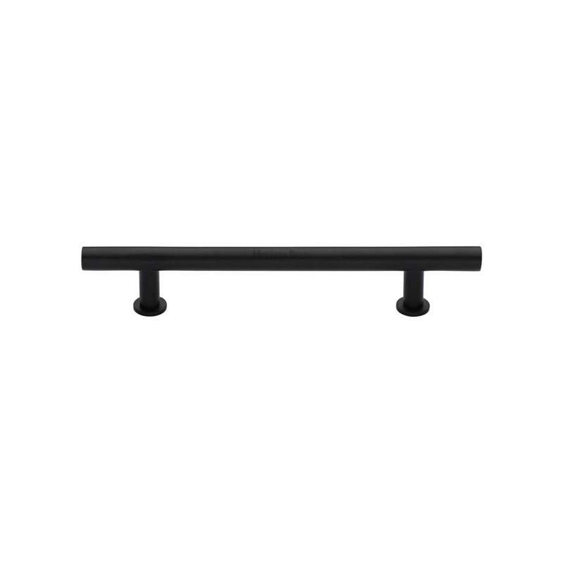 Heritage Brass Heritage Cabinet Pull T-Bar Design with Rose, 192cm L x 11cm W, Matt Black