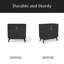 Buffet avec tablettes réglables et pieds en bois massif de style Mid-Century