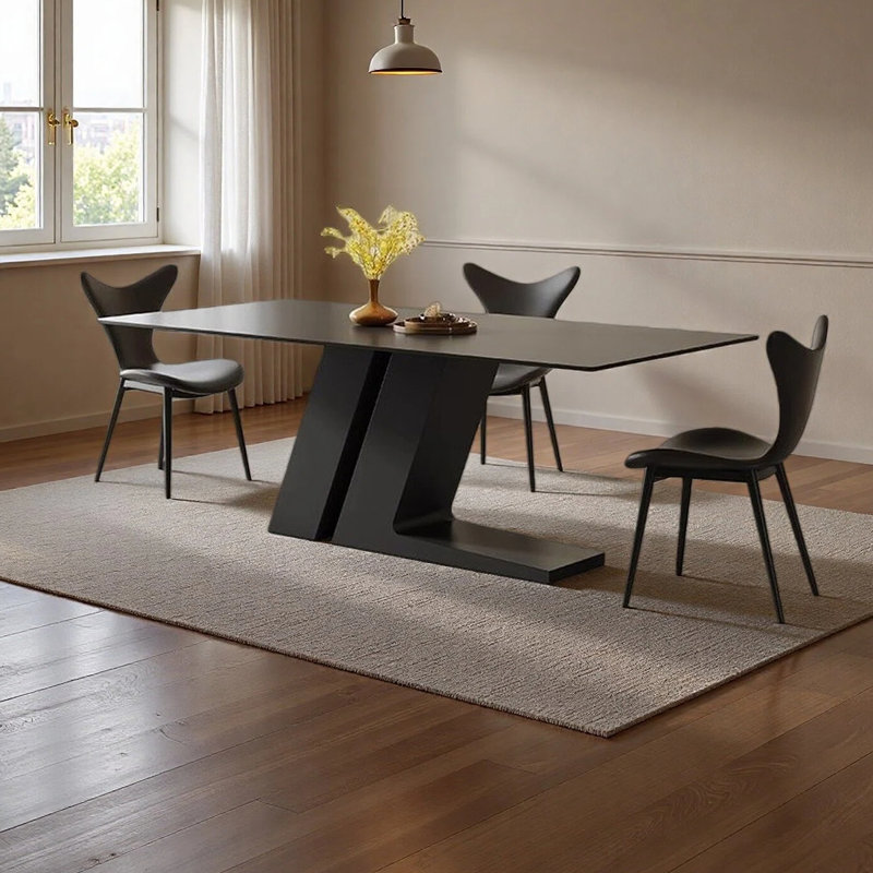 Modern minimalist dining table, 29.53"H x 62.99"L x 31.5"W