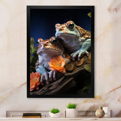 «Animal Frog Family II», reproduction d'un seul cadre photo sur toile
