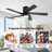 5 Solid Wood Blades Indoor Ceiling Fan With Light Kit And Remote Quiet DC Motor-458786187-437134177