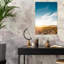 Nevada Desert Sunrise Abstract Contemporary Cactus Plant Landscape Mountain Wall Art Print 1 Piece Wrapped Canvas Wall Art-1612790044