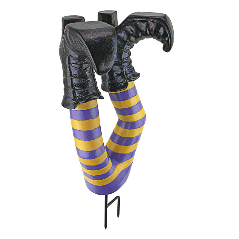 Wicked Witch Crash Landing Legs Garden Stake