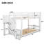 Lit superposé simple au-dessus de rangement blanc - mystérieux et, fabriqué à partir d'un lit de plancher en pin, avec un espace attrayant