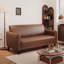 Causeuse-coussin standard en cuir véritable brun-2141909119