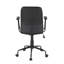 Chaise de bureau en similicuir noir-939926702