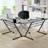 Bourdon Modular L-Shaped Iron Writing Desk-983694523