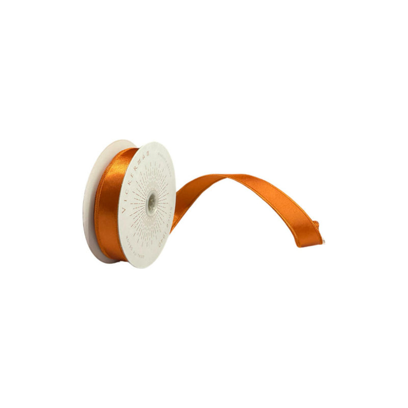 Vickerman 10yd Satin Christmas Ribbon, Copper, 0.2" H x 360" W x 1" D