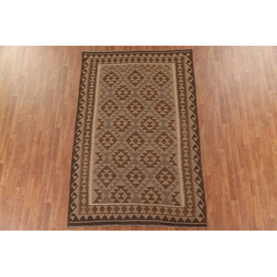 Brown Kilim Oriental Area Rug 5x8