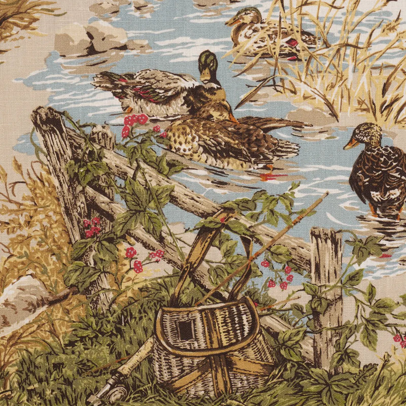 Dog & Duck Fabric, Ivory