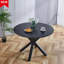 Table de salle à manger de style Mid-Century, 42,1 po x 41 po, et métal, pour comptoir noir mat, pieds en métal-1269500180