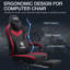 Fauteuil inclinable ergonomique en tissu et jeu de course avec coussin lombaire vibrant-503636457