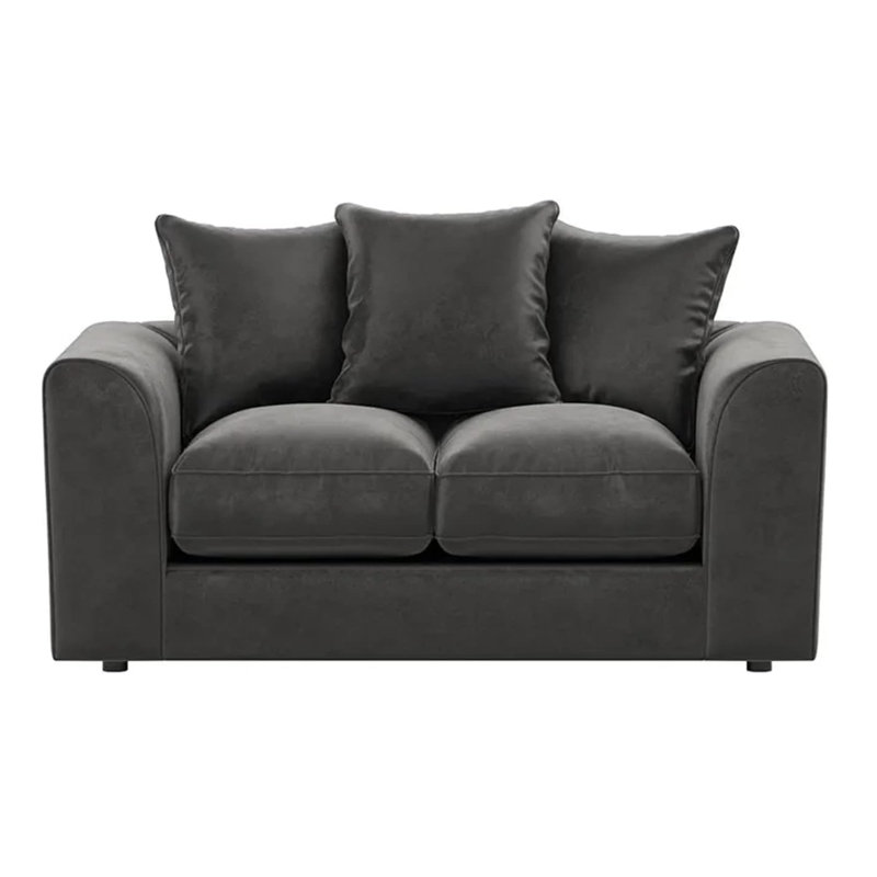 2 Seater Velvet Sofa, Grey